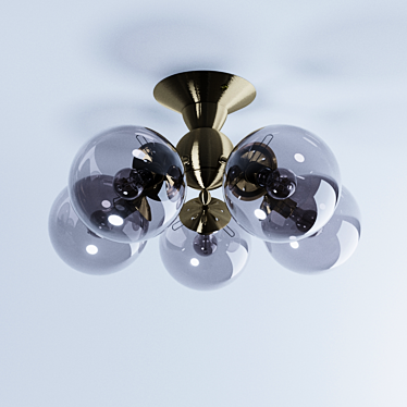 Modern Glass Chandelier: De Markt OLIVIA 6 3D model image 1 