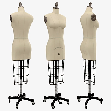 Collapsible Shoulders Dress Form, Size 6 3D model image 1 