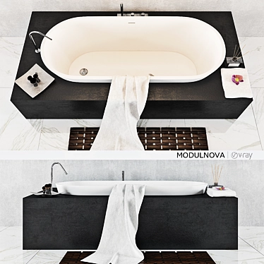 MODULNOVA Bathroom Set - Complete with Decor 3D model image 1 