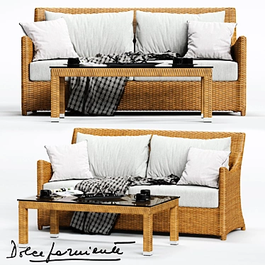 Luxury Dolcefarniente SCAURI Sofa - Elegant and Comfortable 3D model image 1 