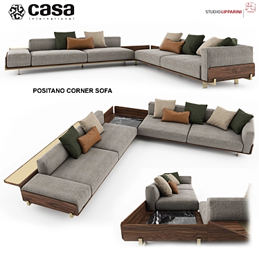 Modern Italian Corner Sofa 3D model image 1 