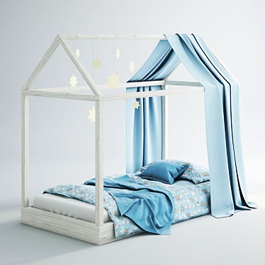 Children&#39;s bed-house 01 (Blue)