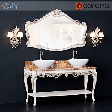 Elegance Refined: Silvano Grifoni Bathroom Set 3D model image 1 