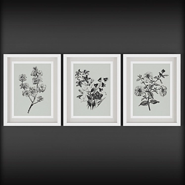 Botanical Print Set: NordicDesignHouse 3D model image 1 