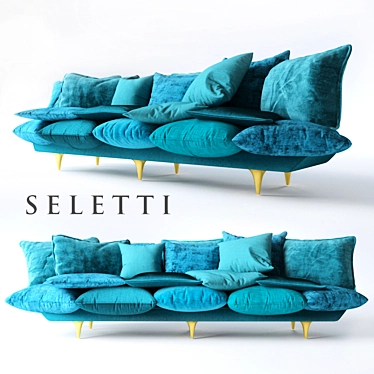 Seletti Comfy Blue Sofa: Modern Design, Ultimate Comfort 3D model image 1 