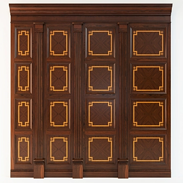  Rustic Wood Wall Panels Set 3D model image 1 