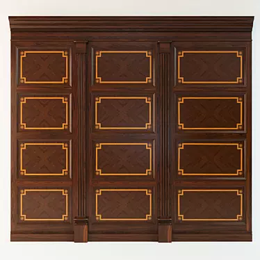 Elegant Wood Panels Set 3D model image 1 