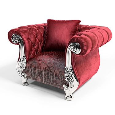 Luxury Italian Leather Armchair Oceano 3D model image 1 