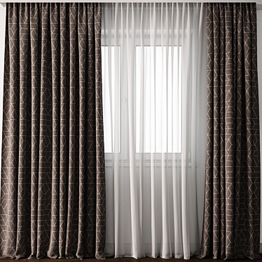 Title: Exquisite Curtain Model 3D model image 1 