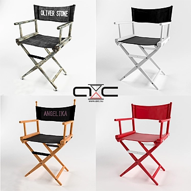 Director's Choice: Folding Chair in AS-6, AS-3 & AS-10 3D model image 1 