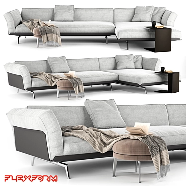 Flexform Este Sofa: Stylish Comfort for Your Living Space 3D model image 1 