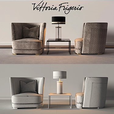 Vittoria Frigerio Part2: Greppi High Chair & Side Table 3D model image 1 