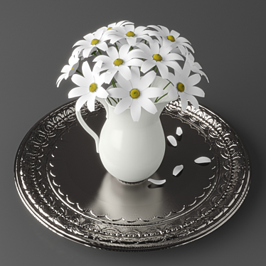 Floral Chic Decor Set 3D model image 1 