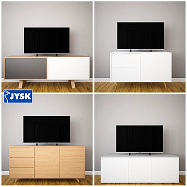 Sleek and Stylish JYSK BUFETs Set 3D model image 1 