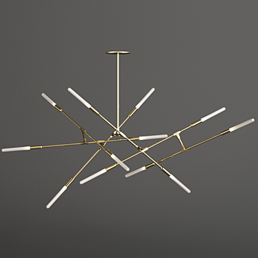 Matthew McCormick 10-Light Horizontal Dawn Chandelier 3D model image 1 