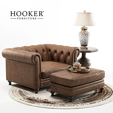 Stunning Hooker Alexa Armchair Set 3D model image 1 