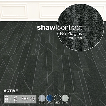 Shaw Active Turn Carpet Tiles 3D model image 1 