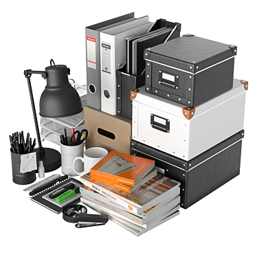 Creative Office Essentials Set 3D model image 1 