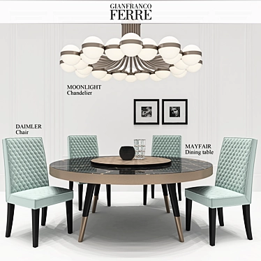 Luxury Dining Set | Gianfranco Ferre Home 3D model image 1 