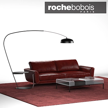 Modern Allusion 3-Seat Sofa 3D model image 1 