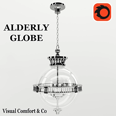 Alderly Globe Pendant Light 3D model image 1 