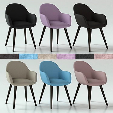 Luxe Mariam Chair: Chic Comfort 3D model image 1 