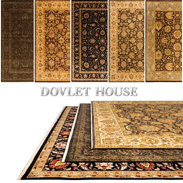 DOVLET HOUSE Carpets Set - 5 Pieces 3D model image 1 