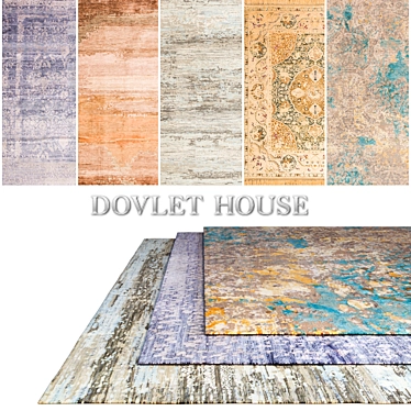 DOVLET HOUSE Carpets Set of 5 (part 171) 3D model image 1 