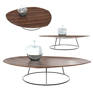 Luxury Modern Pebble Coffee Table 3D model image 1 