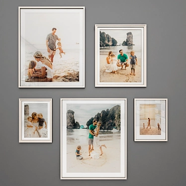 Complete Family Photo Frame Set 3D model image 1 