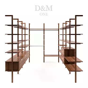 Modular Shelving System ONE 3D model image 1 