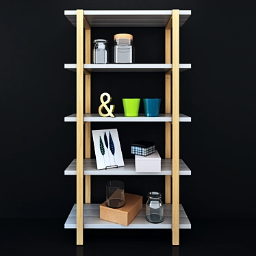 Stylish 2-Tier Shelf: IOPERLIG 3D model image 1 