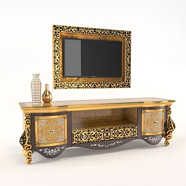 Royal Palace TV Stand: Elegant and Functional 3D model image 1 