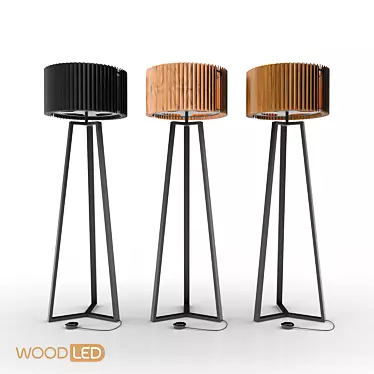 Floor lamp Rotor Woodled