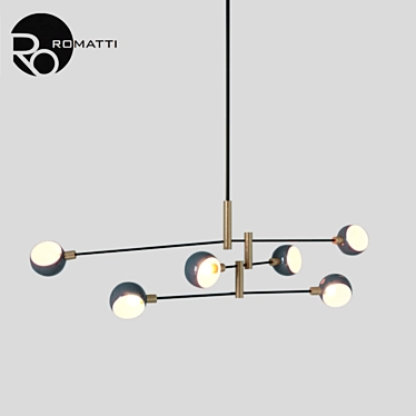 Sleek Pendant Light - Type 6 3D model image 1 