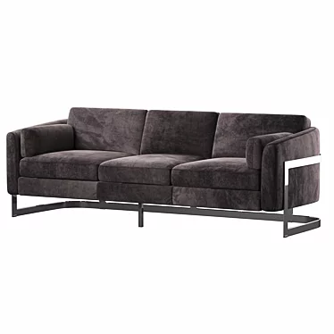Aubriana Velvet Sofa 3D model image 1 