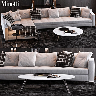 Modern Minotti Set for Stylish Living 3D model image 1 