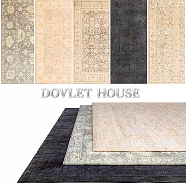 Luxurious Carpets by DOVLET HOUSE - 5 Pieces 3D model image 1 