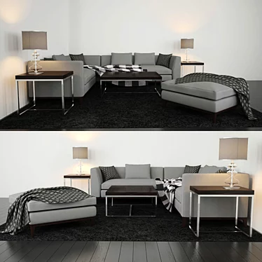 Corner Sofa: Luxurious Comfort 3D model image 1 