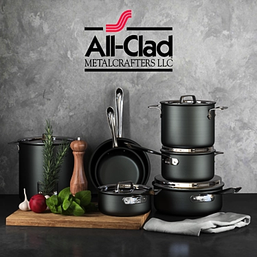 All-Clad NS1 Cookware Set: Superior Performance & Durability 3D model image 1 