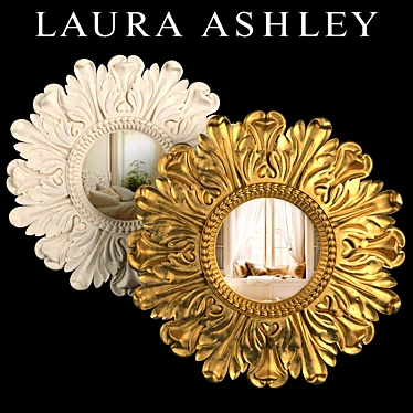 Lila Floral Gold & Ivory Mirror by Laura Ashley 3D model image 1 