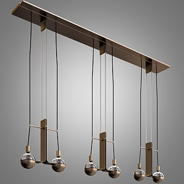 Elegant Geneva Chandelier - Illuminate Luxuriously 3D model image 1 