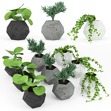 Industrial Concrete Plant Kit 3D model image 1 