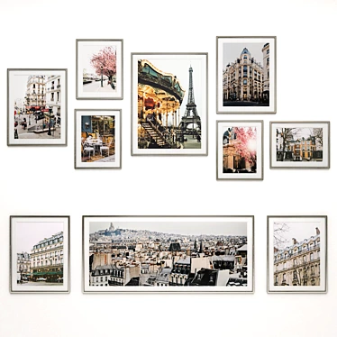 Parisian Impressions: Set of Picture Frames 3D model image 1 