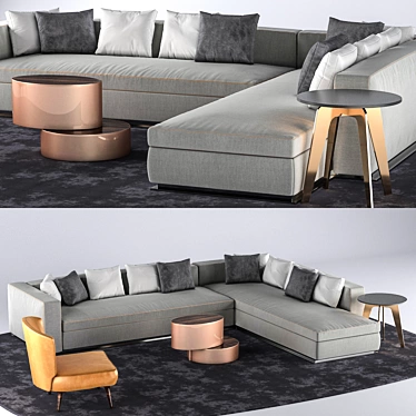 Luxury Minotti Sofa 3D model image 1 