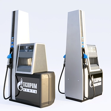 Gazprom Fuel Station: Turbo & Non-Turbo 3D model image 1 