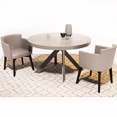 Table and chairs Tivoli and Venus from Calligaris