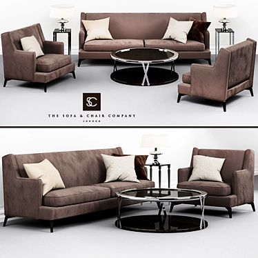  Elegant Enzo Collection: Luxurious Sofas & Armchairs 3D model image 1 