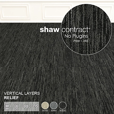 Shaw Vertical Layers Relief Carpet 3D model image 1 