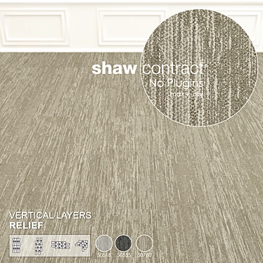 Relief Series: Shaw Vertical Layers Carpet 3D model image 1 